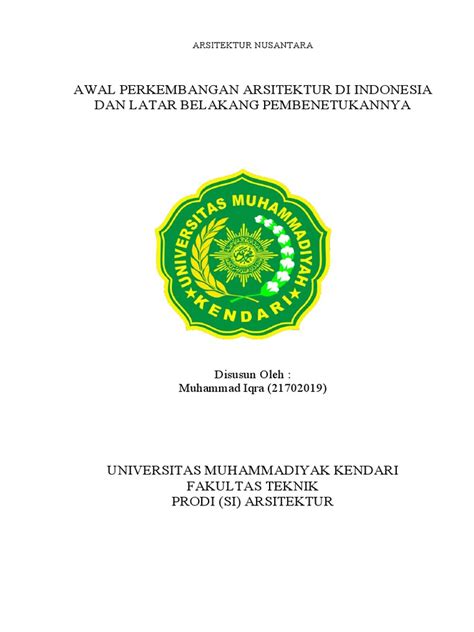 Makalah Arsitektur Nusantara Pdf