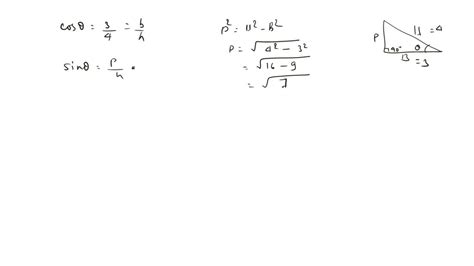 Solved Sketch A Right Triangle Corresponding To The Trigonometric