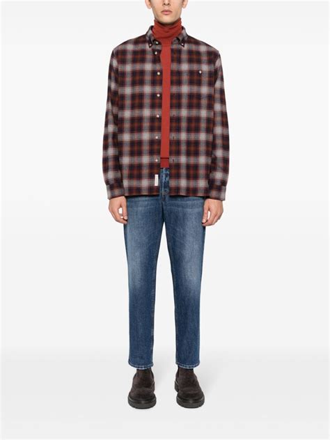 Woolrich Plaid Check Pattern Flannel Shirt Farfetch