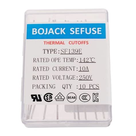 BOJACK SF139E SEFUSE 10A 250V Fusibles Thermiques Découpes 142 Degrés ...