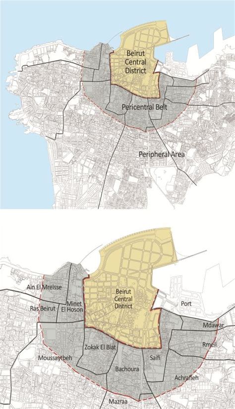 Mapping The Urban Zones Of Beirut 1 A Top Illustrates The Main City