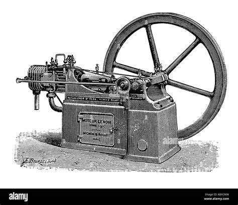 Early Lenoir Gas Burning Engine Stock Photo Alamy