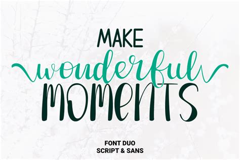 Make Wonderful Moments Script Font Rvandtype Studio Fontspace