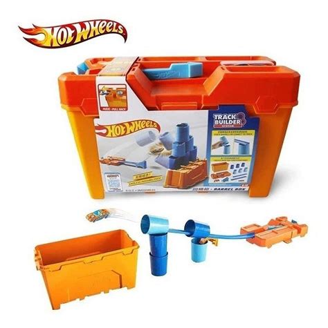 Hot Wheels Track Builder Kit Completo Mattel Box Laranja Game Esportes Diversão