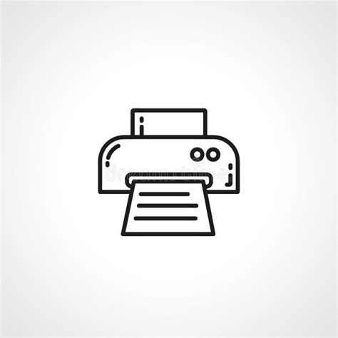 Icono De Línea De Impresora Icono De Impresora Ilustración Del Vector