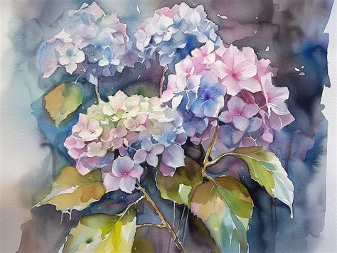 hydrangeas wall art