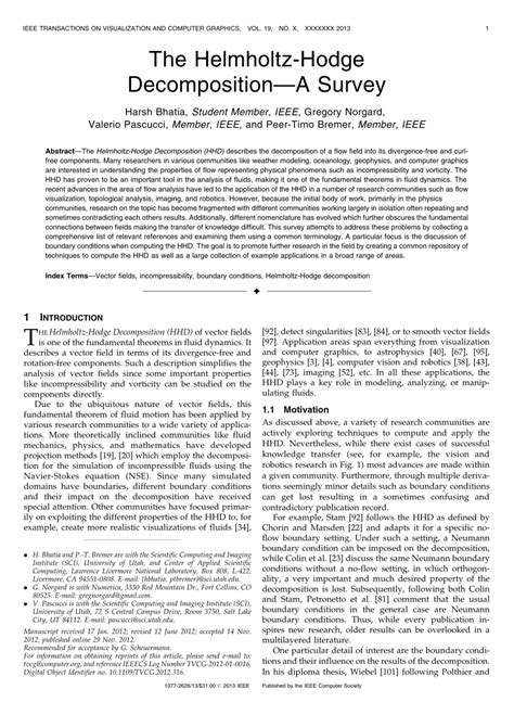 helmholtz hodge decomposition  survey