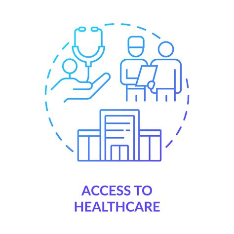 Access to healthcare blue gradient concept icon. Medical assistance