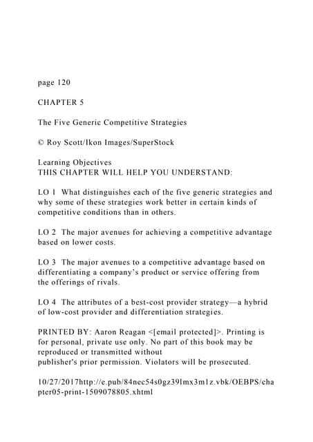 page 120CHAPTER 5The Five Generic Competitive Strategi.docx