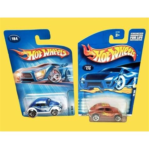 Hot Wheels Toys Hot Wheels Vw Bug Volskwagen Baja Beetle Blue Red Lot Of New Moc