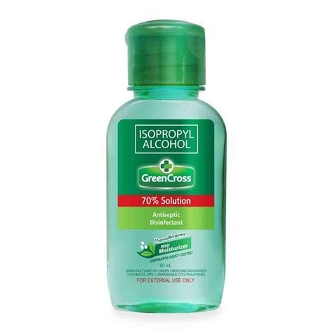 Buy Green Cross With Moisturizer Isopropyl Alcohol 70 0 Solution 60ml