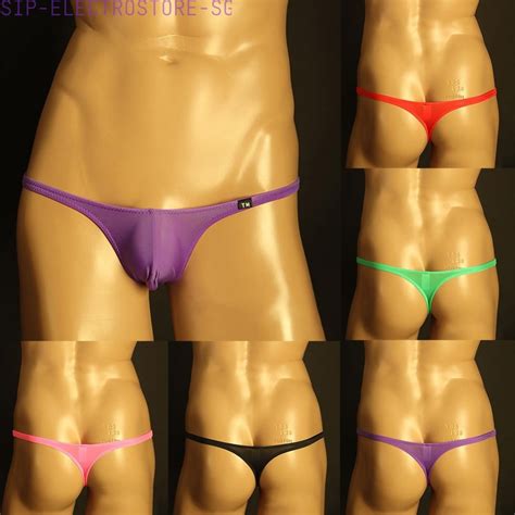 Men Underwear Thong Comfortable G String Lingerie Low Waist Mens Nylon Shopee Singapore