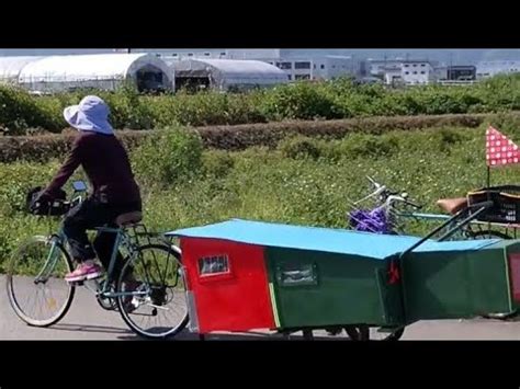 PRACTICE TOWING A CAMPER WITH A BIKE Wohnwagen Abschleppen üben