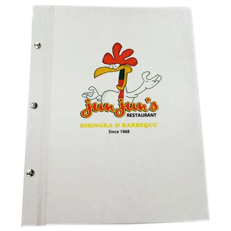 Hardcover Menu Book