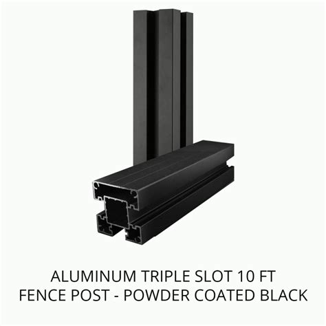 Fence Post, 10 Feet, Black, Black Aluminum - Greenwood Composite Fence ...