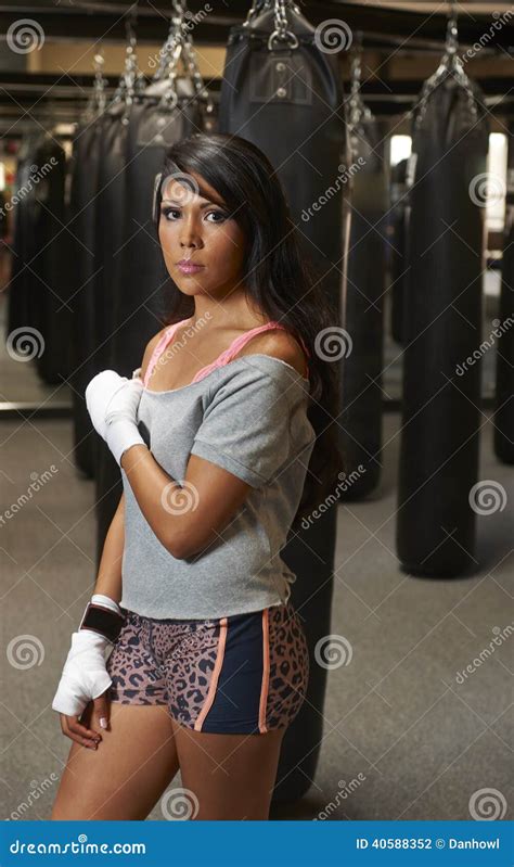 Latina Beauty Boxing Stock Photo Image Of Interior Latina