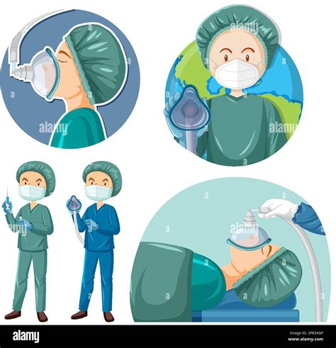 Set Of Mix Anesthesia Day Illustration Stock Vector Image And Art Alamy