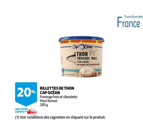 Promo Rillettes De Thon Cap Océan chez Auchan iCatalogue fr