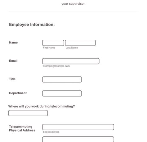 Telework Agreement Template