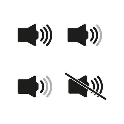 Premium Vector Black Speakers Icons Megaphone Speaker Vector