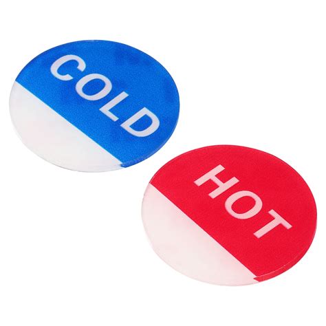 Uxcell Self Stick Hot Cold Water Label Round Sticker Signs Markers Red Blue Pack Walmart