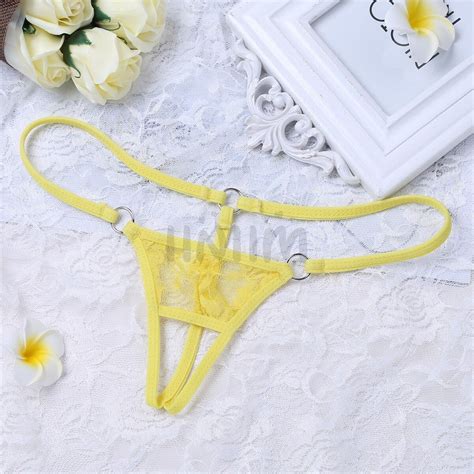 Women S Crotchless Panties Wetlook Patent Leather Briefs Thongs Bikini Underwear Ebay