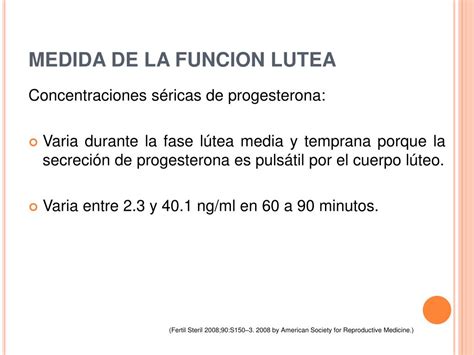 Ppt Progesterona Durante La Fase Lutea Y Embarazo Temprano En Tratamiento De Infertilidad