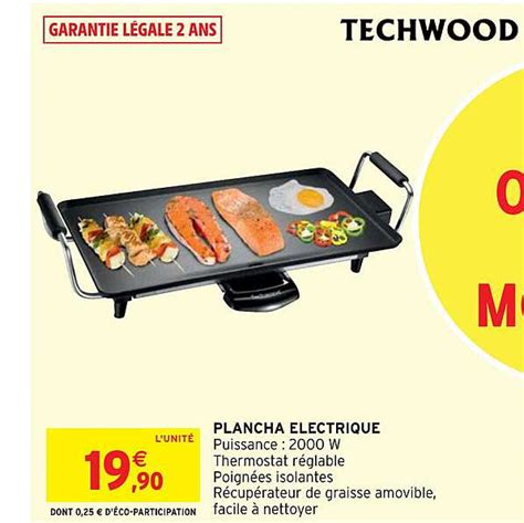 Promo Plancha électrique Techwood chez Intermarché Hyper iCatalogue fr