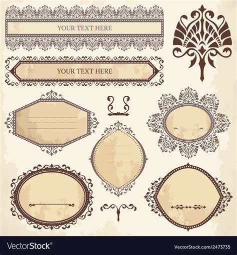 Collection of ornamental elements Royalty Free Vector Image