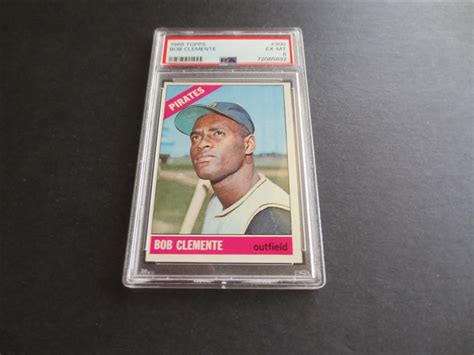 Lot Detail 1966 Topps Bob Clemente PSA 6 EX MT Baseball Card 300