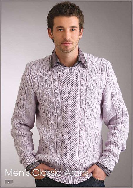 Mens Aran Sweater Pattern By Isle Of Yarn Knitwear Men Sweaters