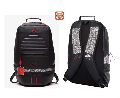 Orinigal Sac Nike Air Jordan Retro 3 Iii Black Backpack Bookbag à