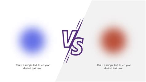 Simple Comparison Versus Slide Template For Powerpoint