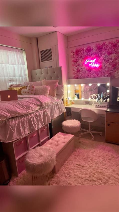 Dorm Room Inspiration In 2023 Pink Dorm Rooms College Dorm Room