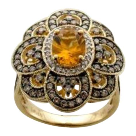 Le Vian Ring Featuring Chocolate Quartz Cinnamon Citrine Nude Diamonds For Sale At 1stDibs