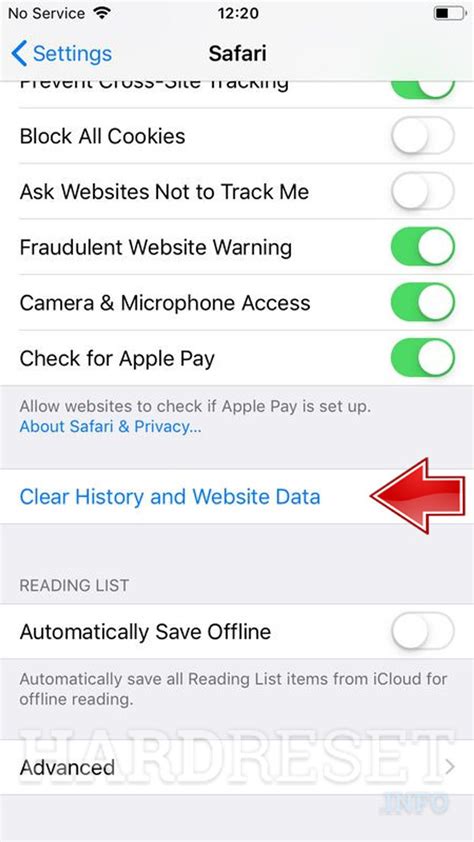 clear safari history iphone 4