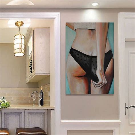 Dropship Handpainted Large Sexy Naked Back Wall Art Sexy Girl Woman Modern Abstract Nude Oil