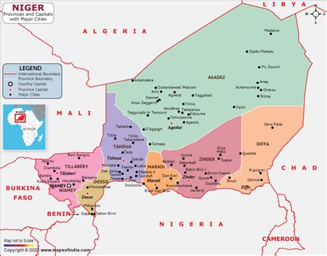 Niger Map | HD Political Map of Niger