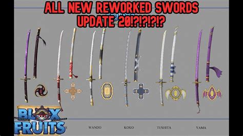 All New Reworked Swords Sneakpeak Blox Fruits Youtube