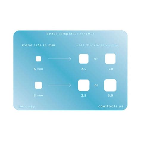 bezel template asscher