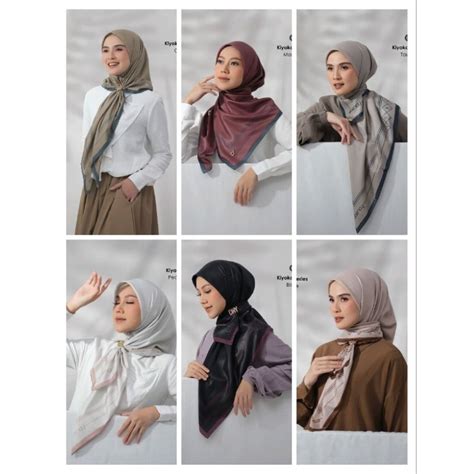 Jual Hijab Deenay Kiyoko Series Deenay Black Pearl White Nude Olive Taupe Maroon Ivory