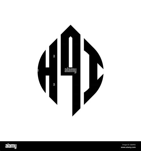 Hqi Circle Letter Logo Design With Circle And Ellipse Shape Hqi