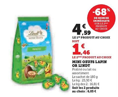 Promo Mini Ufs Lapin Or Lindt Chez Hyper U Icatalogue Fr