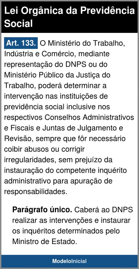 Artigo 133 Da Clt - Artigo 133 - Lei Orgânica da Previdência Social / 1960