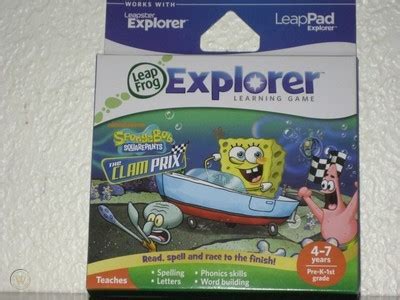 Spongebob Squarepants Leap Frog Leapster Explorer Leappad Game New