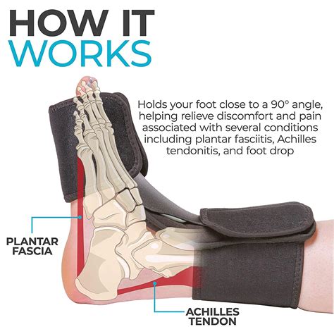 Dorsal Night Splint for Plantar Fasciitis, Foot Drop & Achilles Tendon