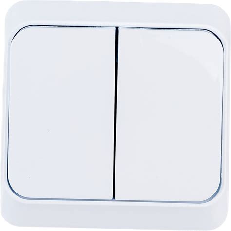 Двухклавишный выключатель Systeme Electric ОП Этюд 10А IP20 с ...