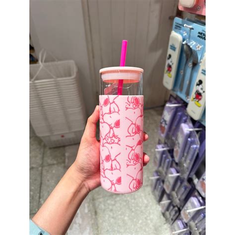 Jual Miniso Tumblr Botol Minum Snoopy Peanuts With Straw Shopee Indonesia