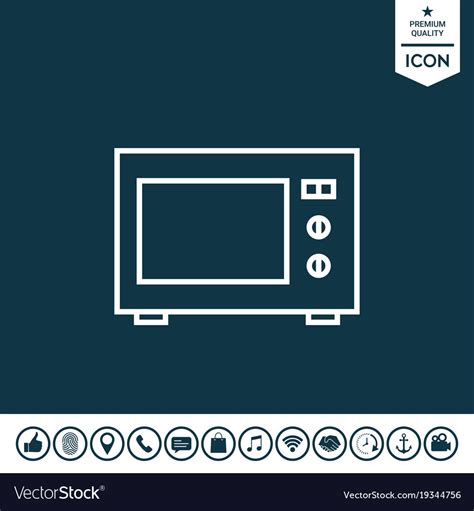 Microwave Oven Linear Icon Royalty Free Vector Image