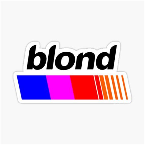 Frank Ocean Blonde Sticker For Sale By Cultureprints Redbubble